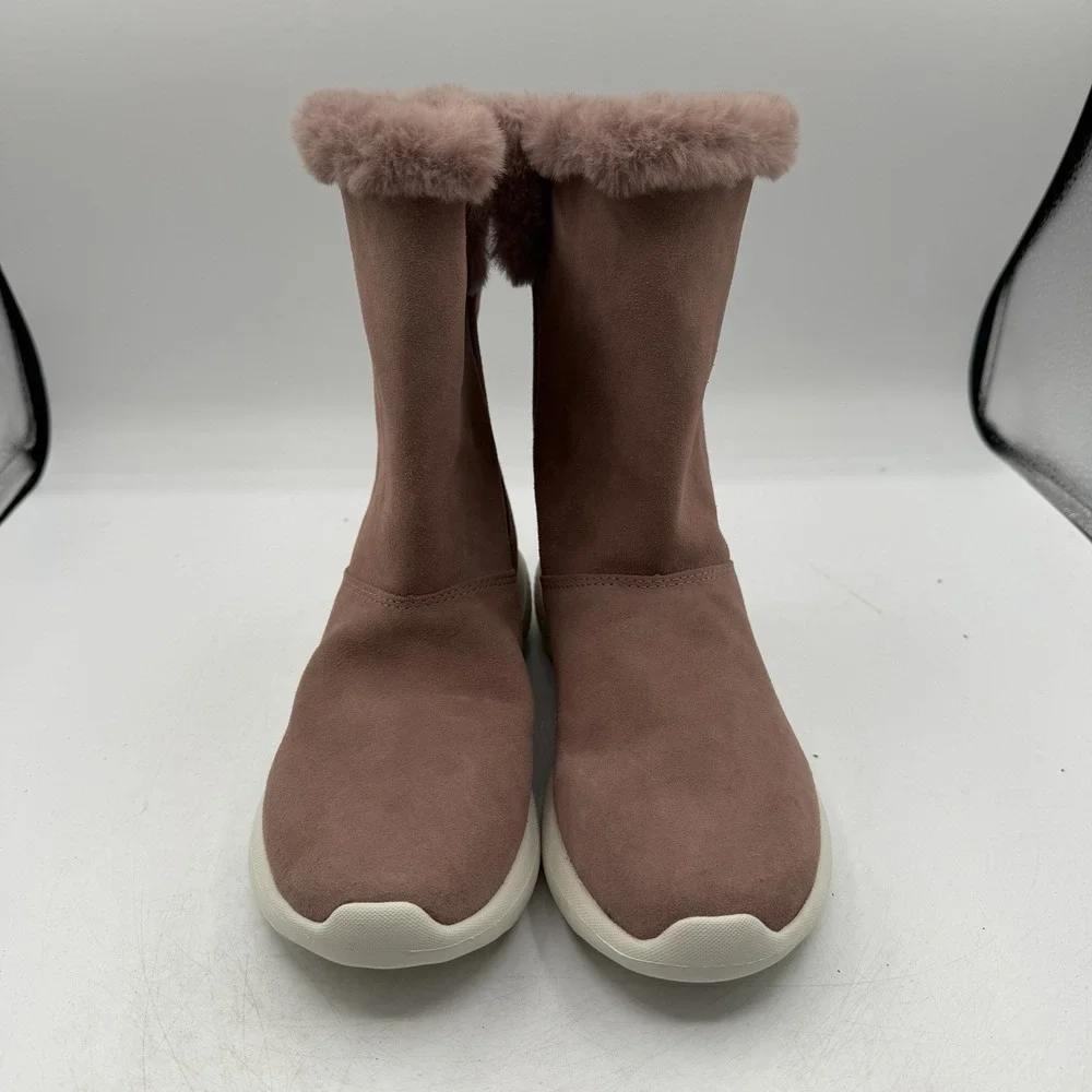 Skechers On The‎ Go City 2 Boots Womens Sz 6 Mauve Pink Pull On Lined 14633